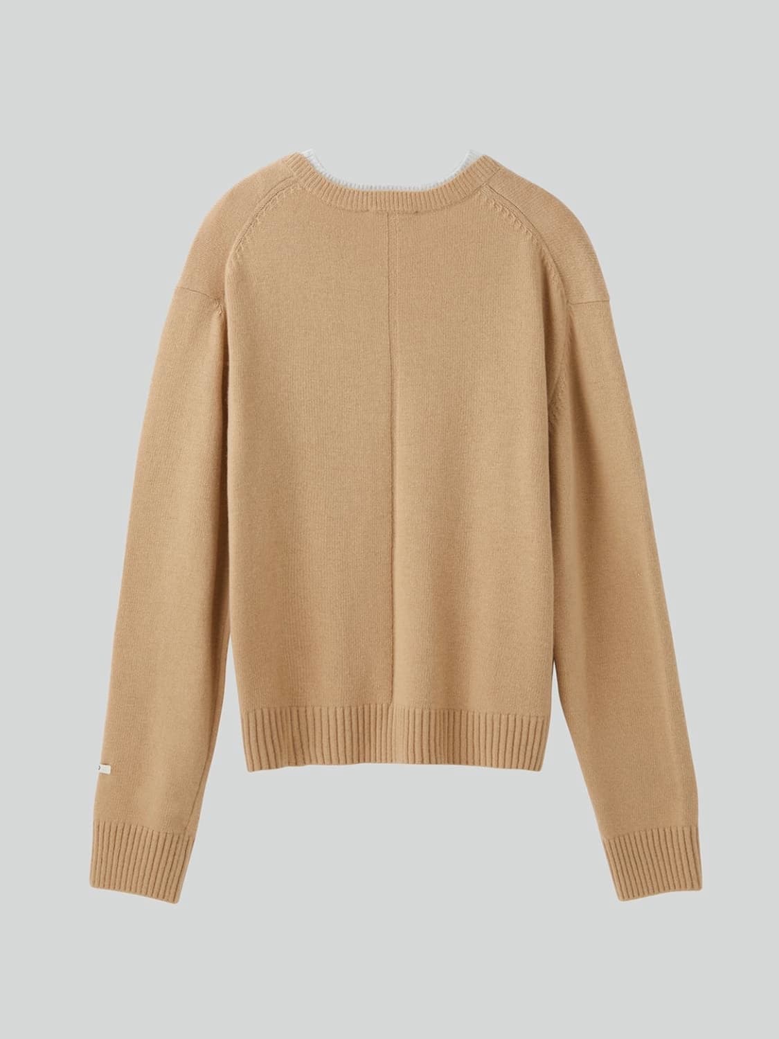 [M] 렉토 더블 레이어 레이어드 니트 베이지 상품이미지10