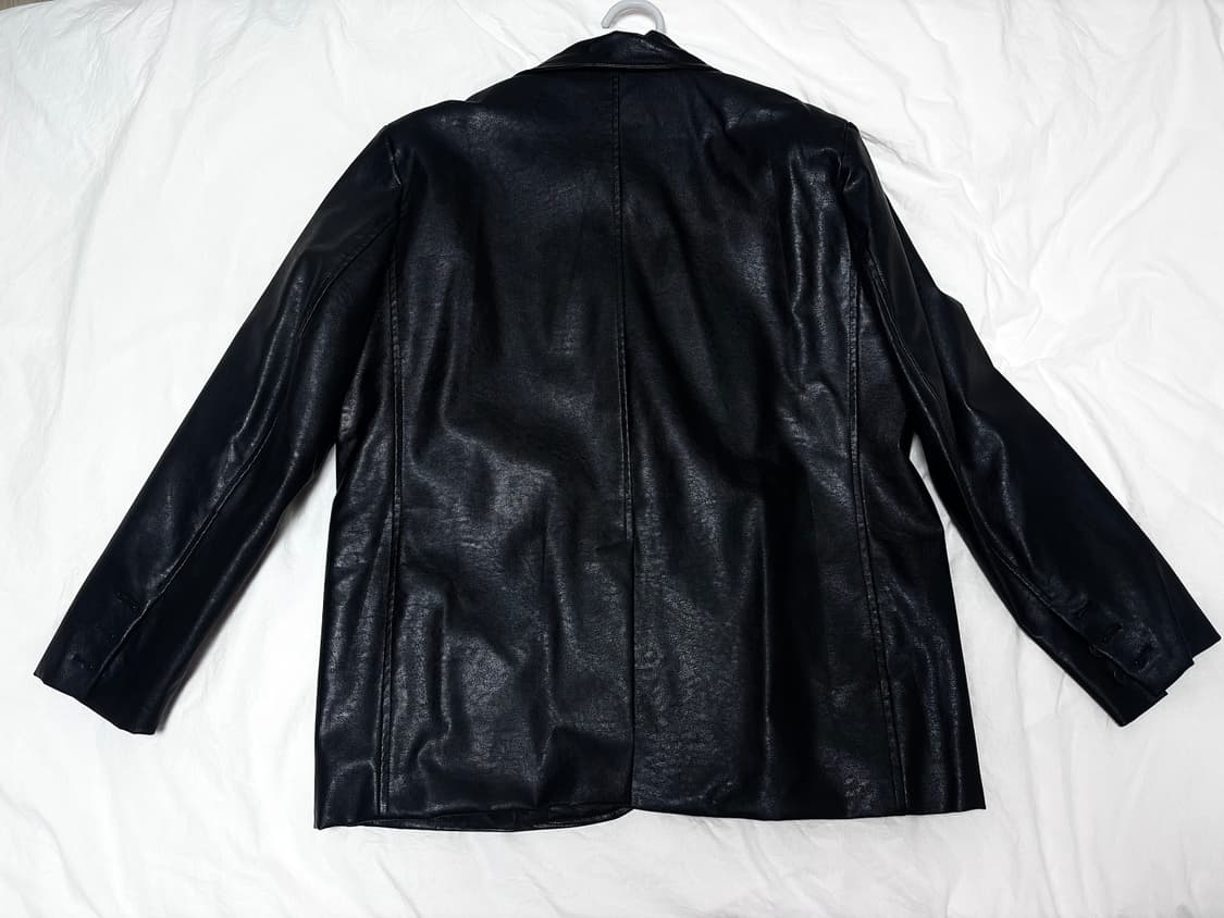 플레이스 스튜디오 크랙 오버핏 블레이저 레더 자켓 새제품[미착용] 상품이미지5