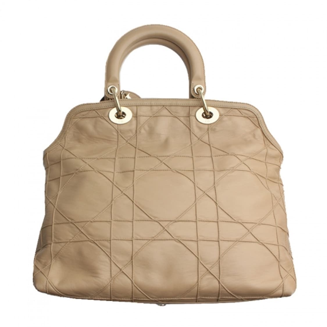디올 까나쥬 베이지 램스킨 토트백 상품이미지3