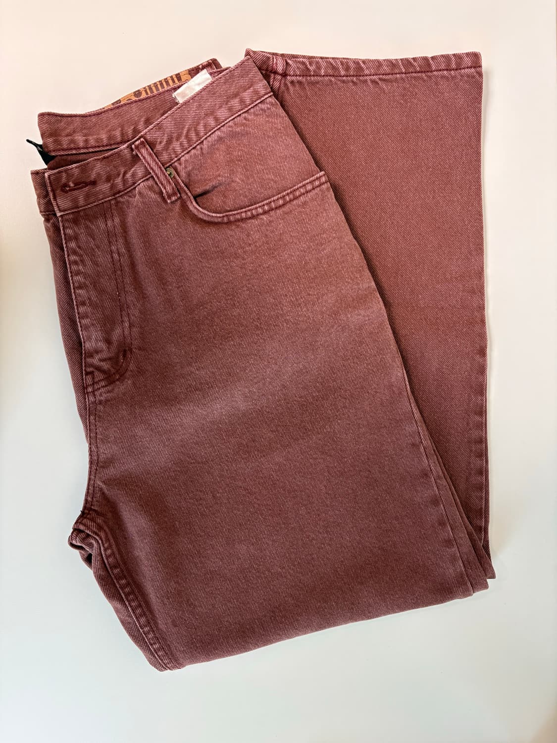 위캔더스 버건디 데님 팬츠 바지 PIERROT DENIM 상품이미지2