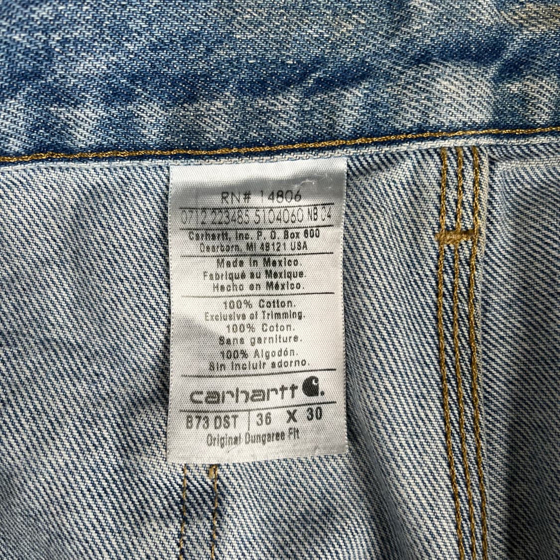 칼하트 더블니 데님 카펜터 팬츠 B73DST 상품이미지4