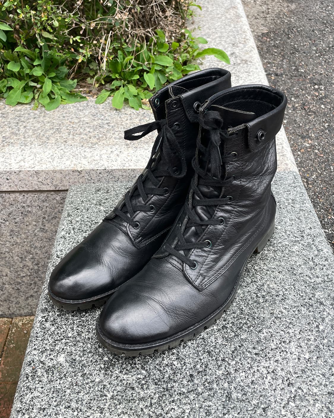 닐 바렛 블랙 레더 컴뱃 부츠 상품이미지6