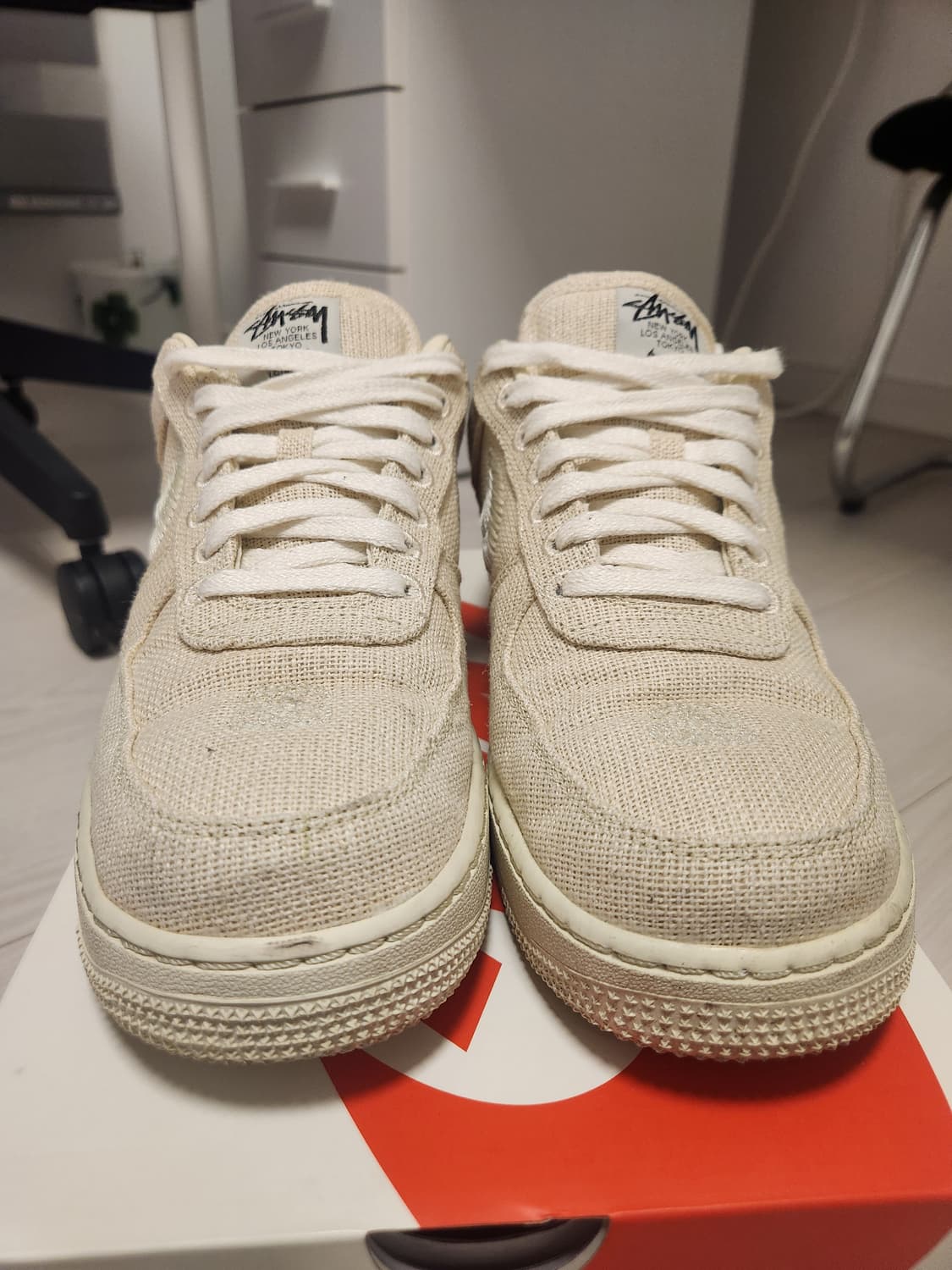 나이키 x 스투시 에어포스1 로우 fossil 상품이미지6