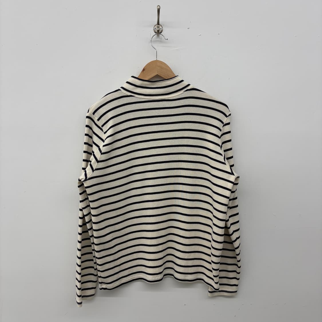 엘엘빈 아/검 스트라이프 하프넥 니트 여xl 상품이미지5