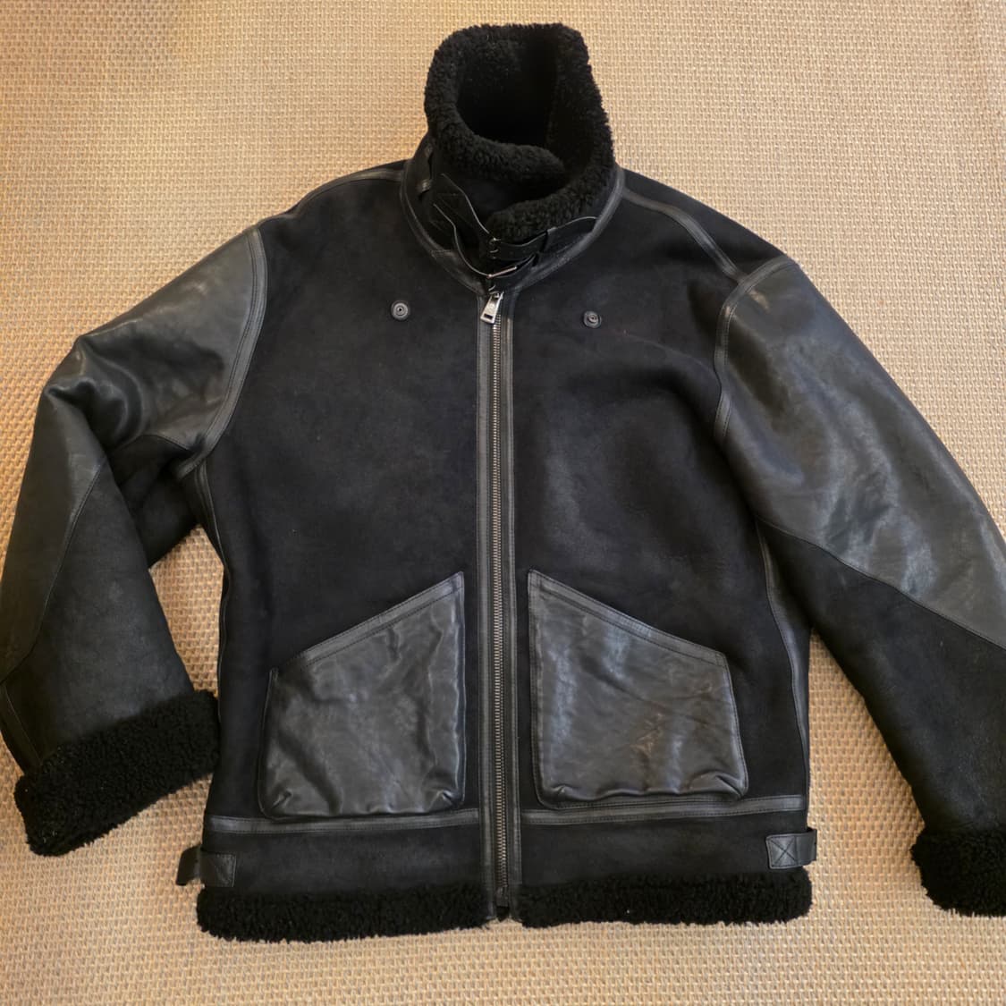 랄프로렌 퍼플라벨 이탈리안 최고급 새끼양 시어링 B-3 무스탕 자켓 상품이미지7