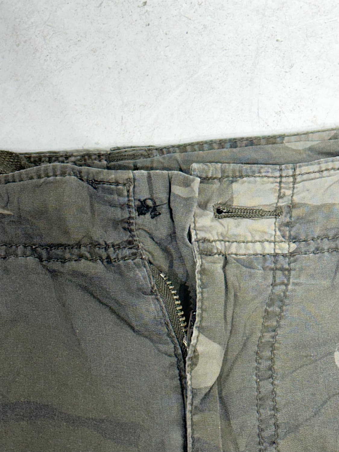 일본 빈티지 카키 와이드 카고 팬츠 밀리터리 카모 바지  상품이미지7