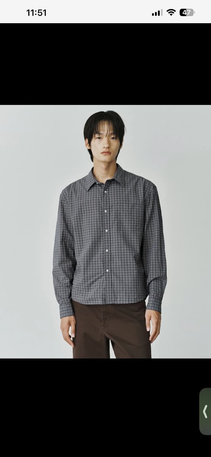 브랜디드 스토커즈 핀터 크롭셔츠 네이비,그레이 2장 상품이미지2