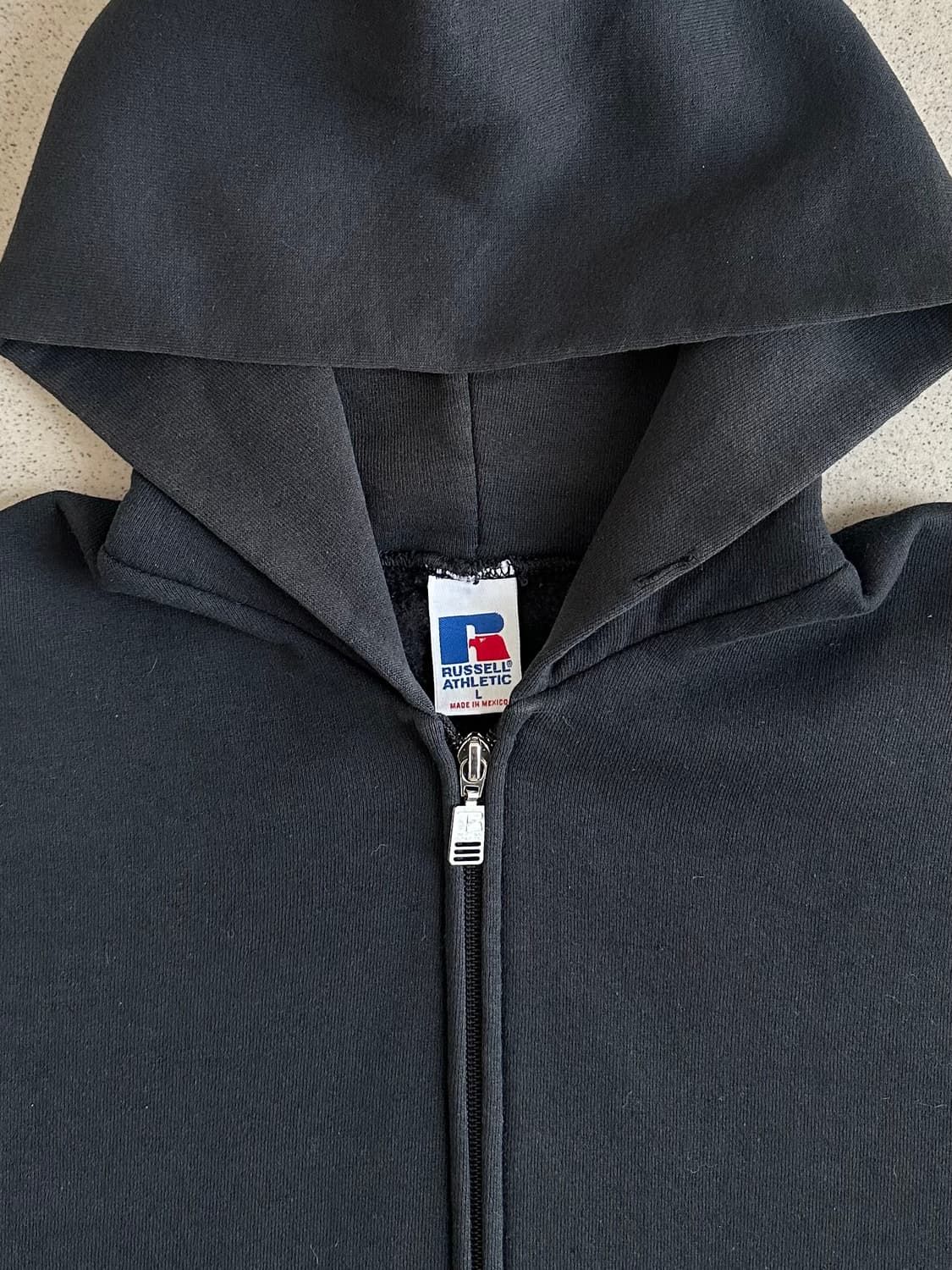 90s 빈티지 러셀 후드집업 블랙 L 상품이미지6