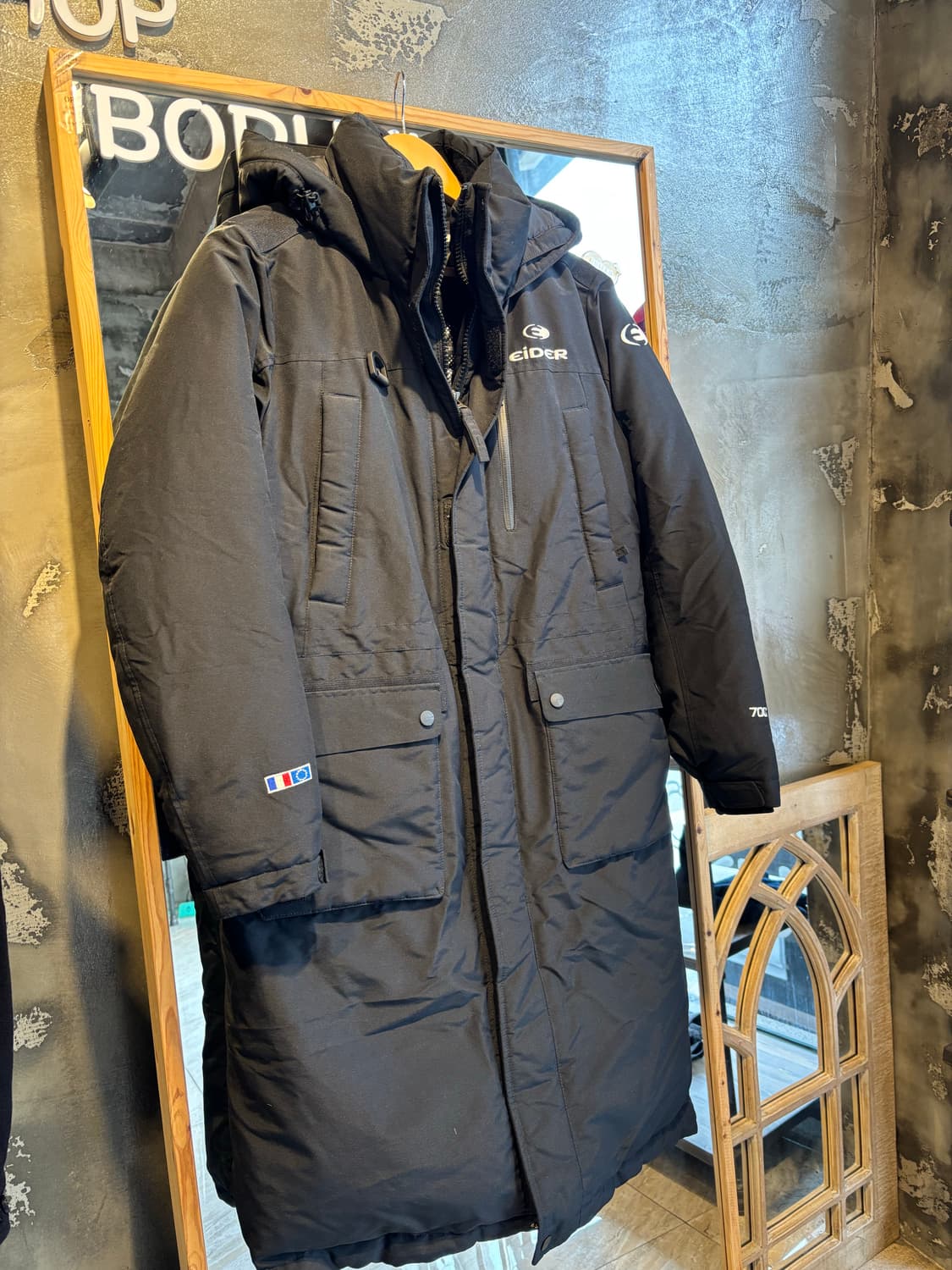 아이더 블랙 롱 패딩 S 상품이미지1