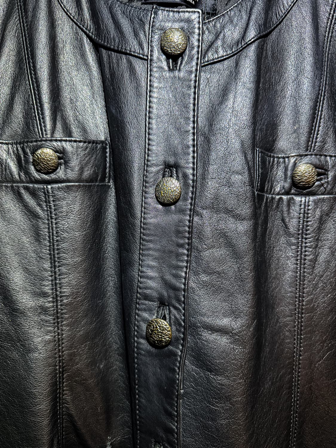 Non-Collar Leather Jacket 상품이미지3