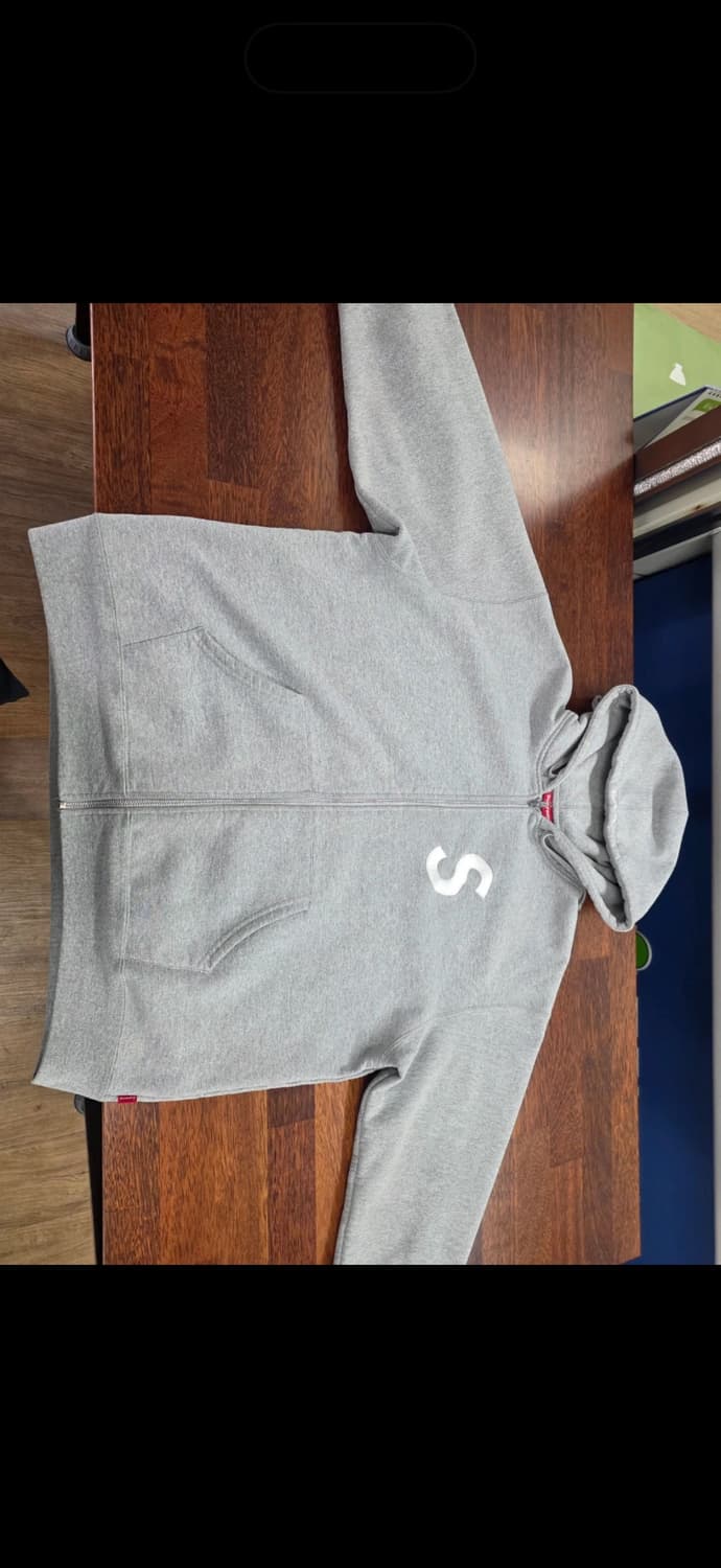 슈프림 23fw S로고 집업 후드 헤더 그레이 XL 상품이미지1