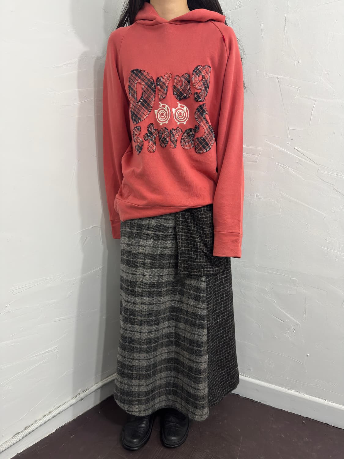 E-clat check pocket wool skirt 상품이미지3