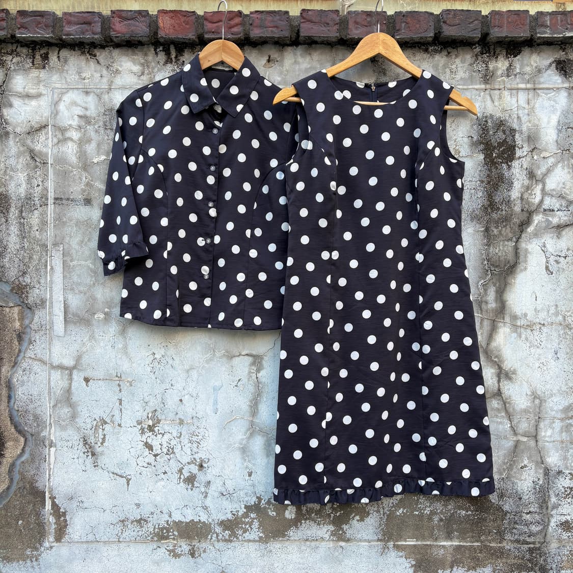 Courreges 꾸레쥬 도트 땡땡이 원피스 셋업 상품이미지1