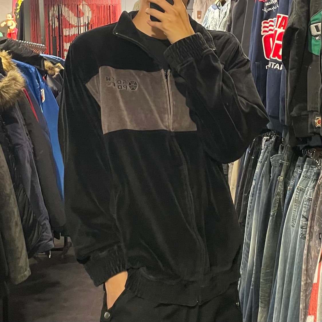 [IM] SOUTHPOLE  투톤 벨벳져지 상품이미지4