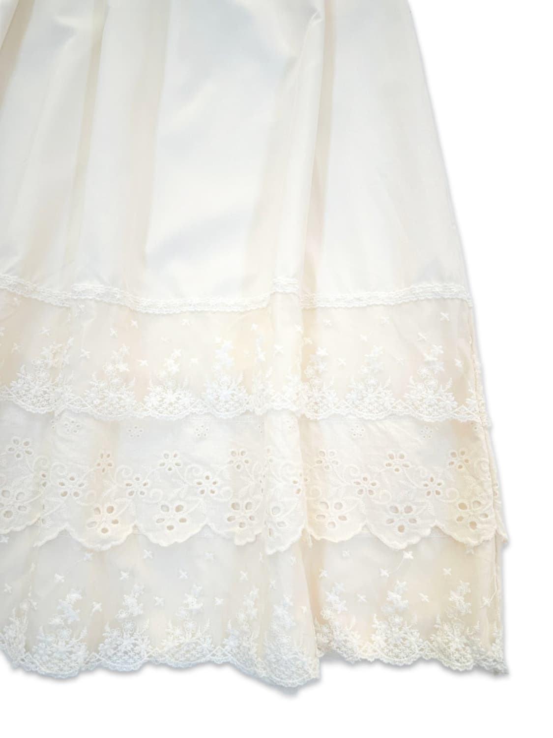 빈티지 아이보리 모리 레이스 롱 스커트 상품이미지3