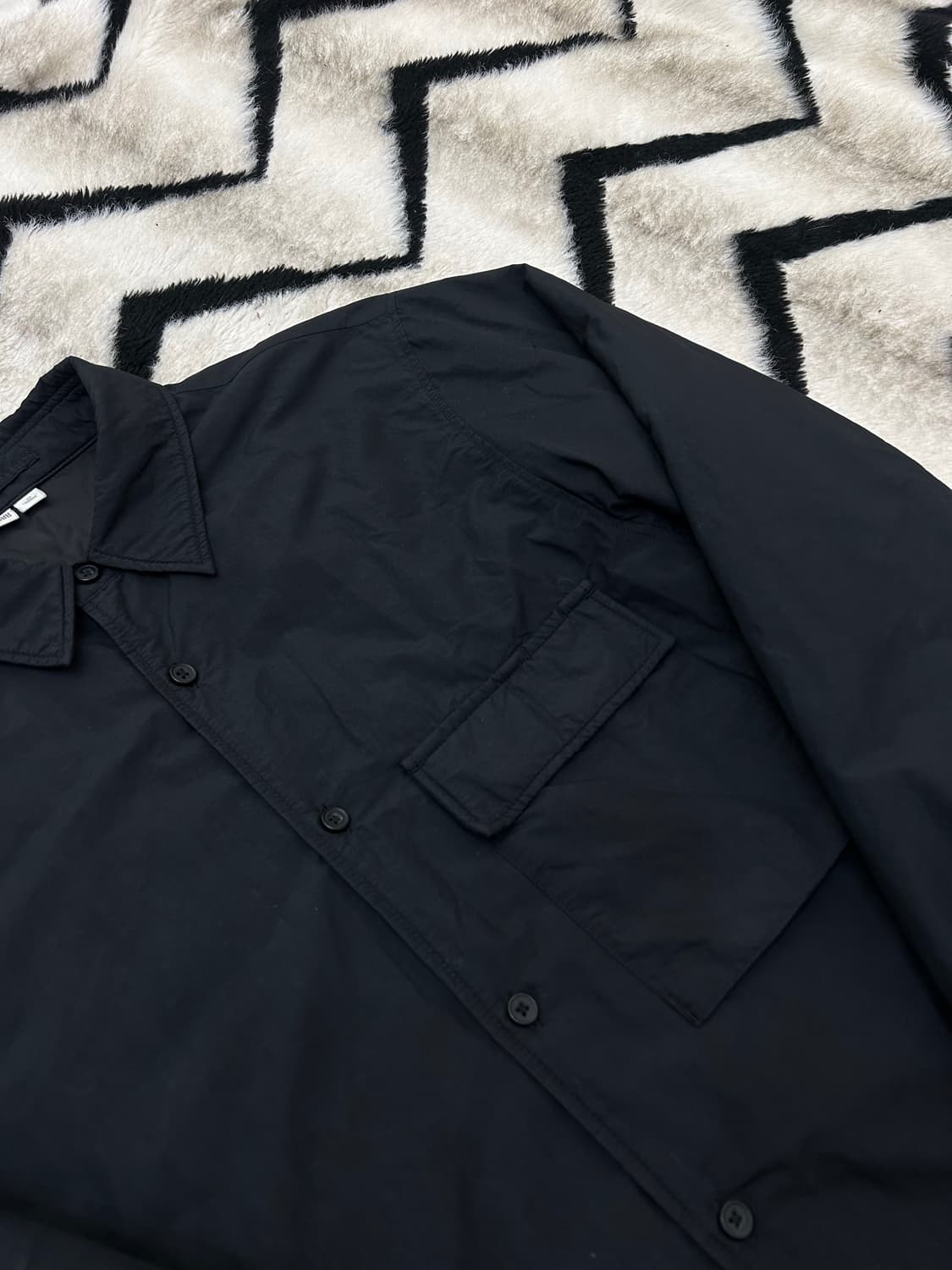 [M]유니클로U 르메르 패디드 셔츠 자켓/블랙 상품이미지1