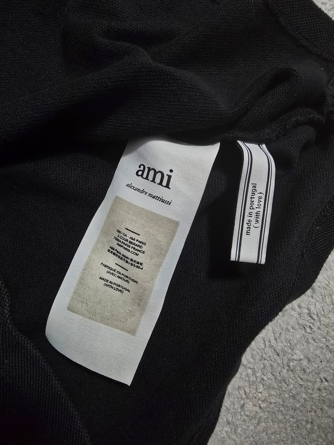아미 AMI 하트로고 블랙 반팔카라티셔츠 상품이미지6