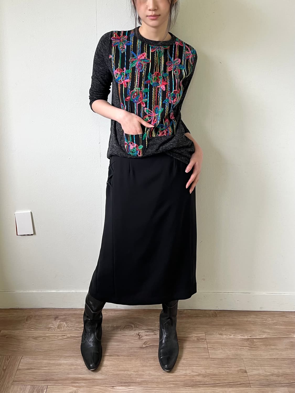 VENIE 플라워 탑 상품이미지5