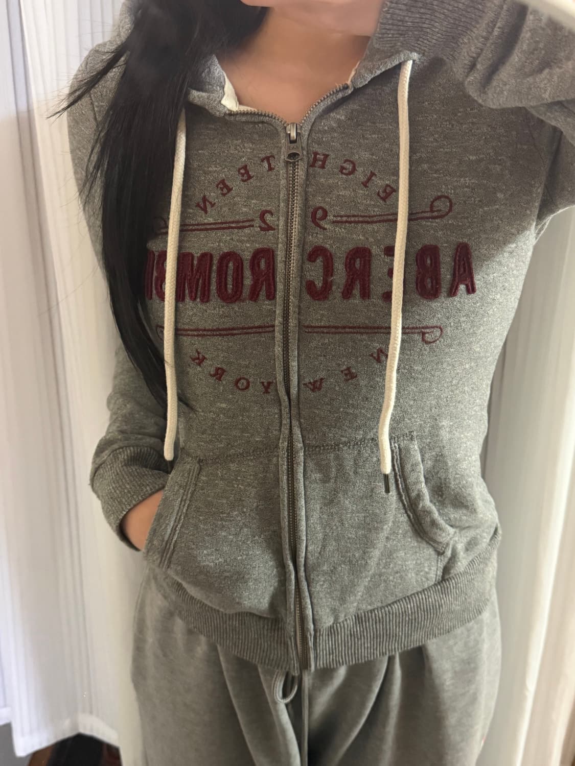 아베크롬비 그레이 후드집업 s 상품이미지1