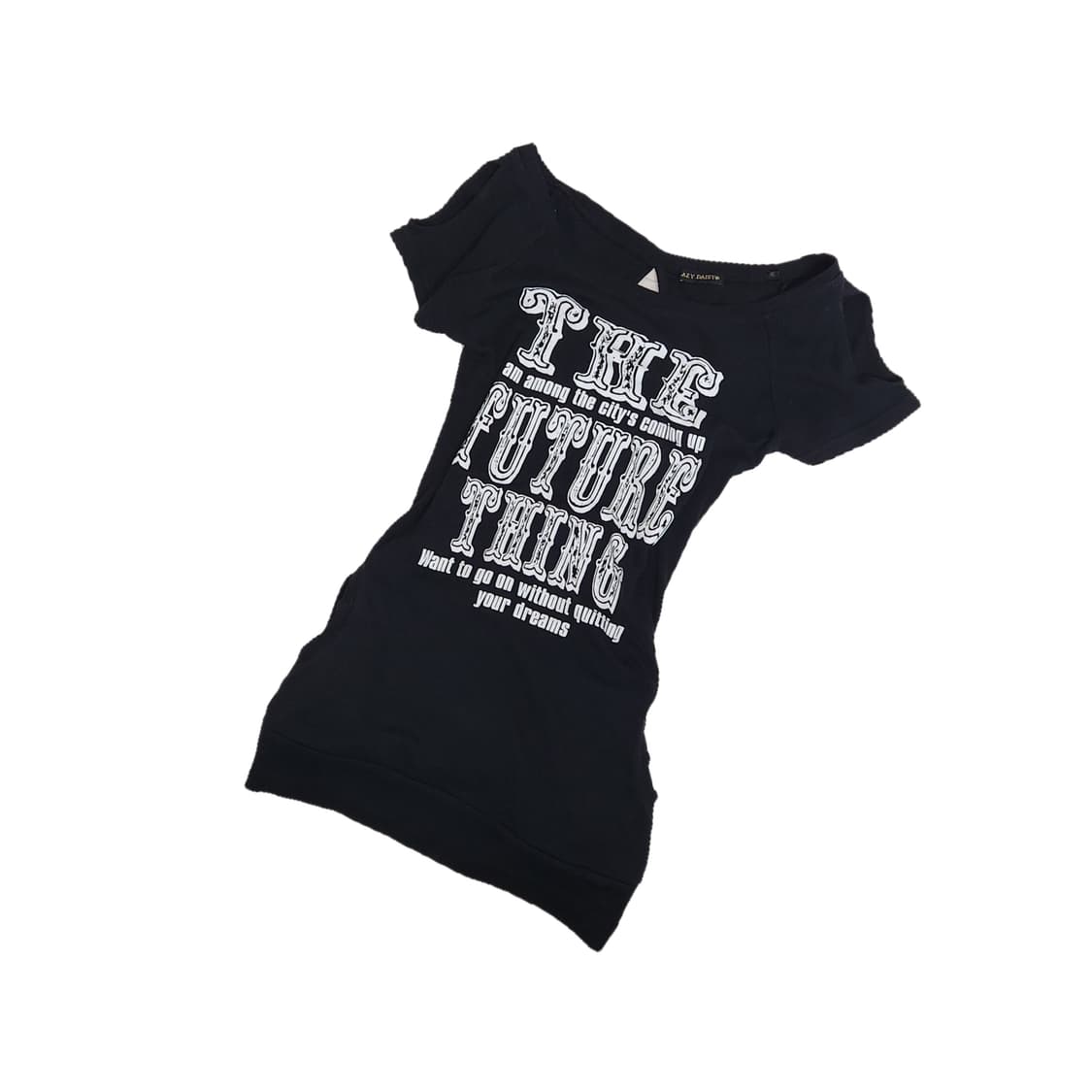 펑크&갸루 블랙 레터링 반팔 (punk•Gal) 상품이미지1