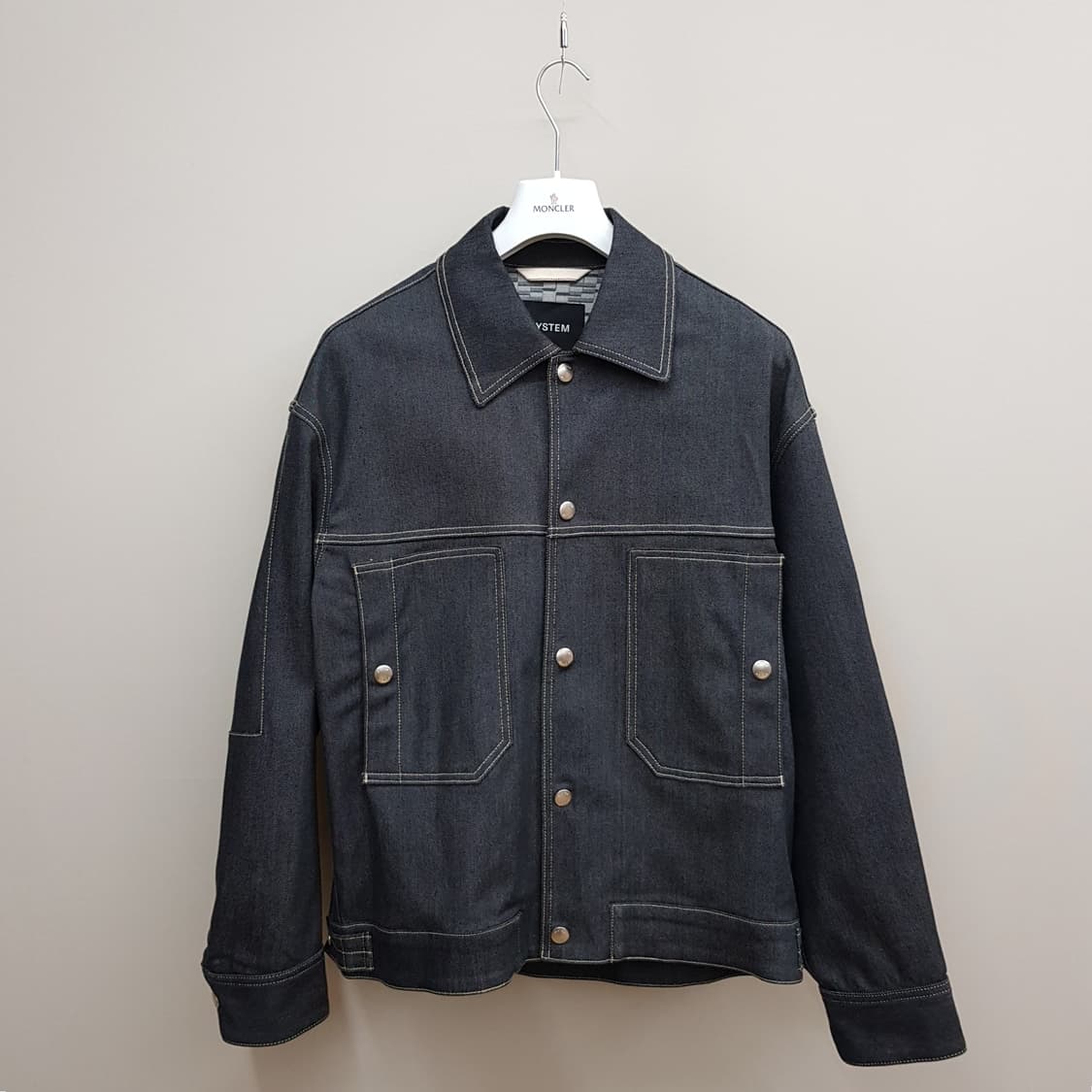 한섬 시스템옴므 2021 스티치 라인 데님 자켓 100사이즈 상품이미지1