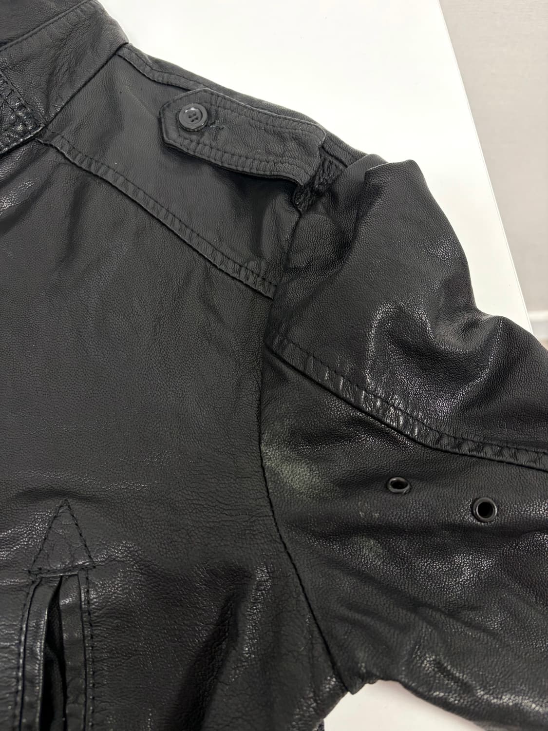 xl) 자라 맨 가죽 자켓 상품이미지7