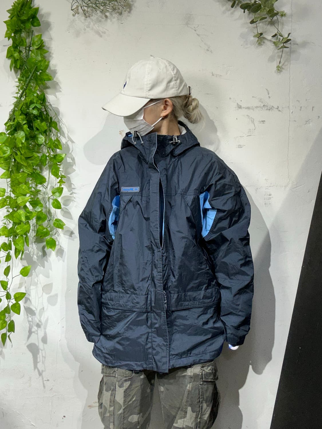 일본 빈티지 piko 네이비 후드 바람막이 자켓  상품이미지2