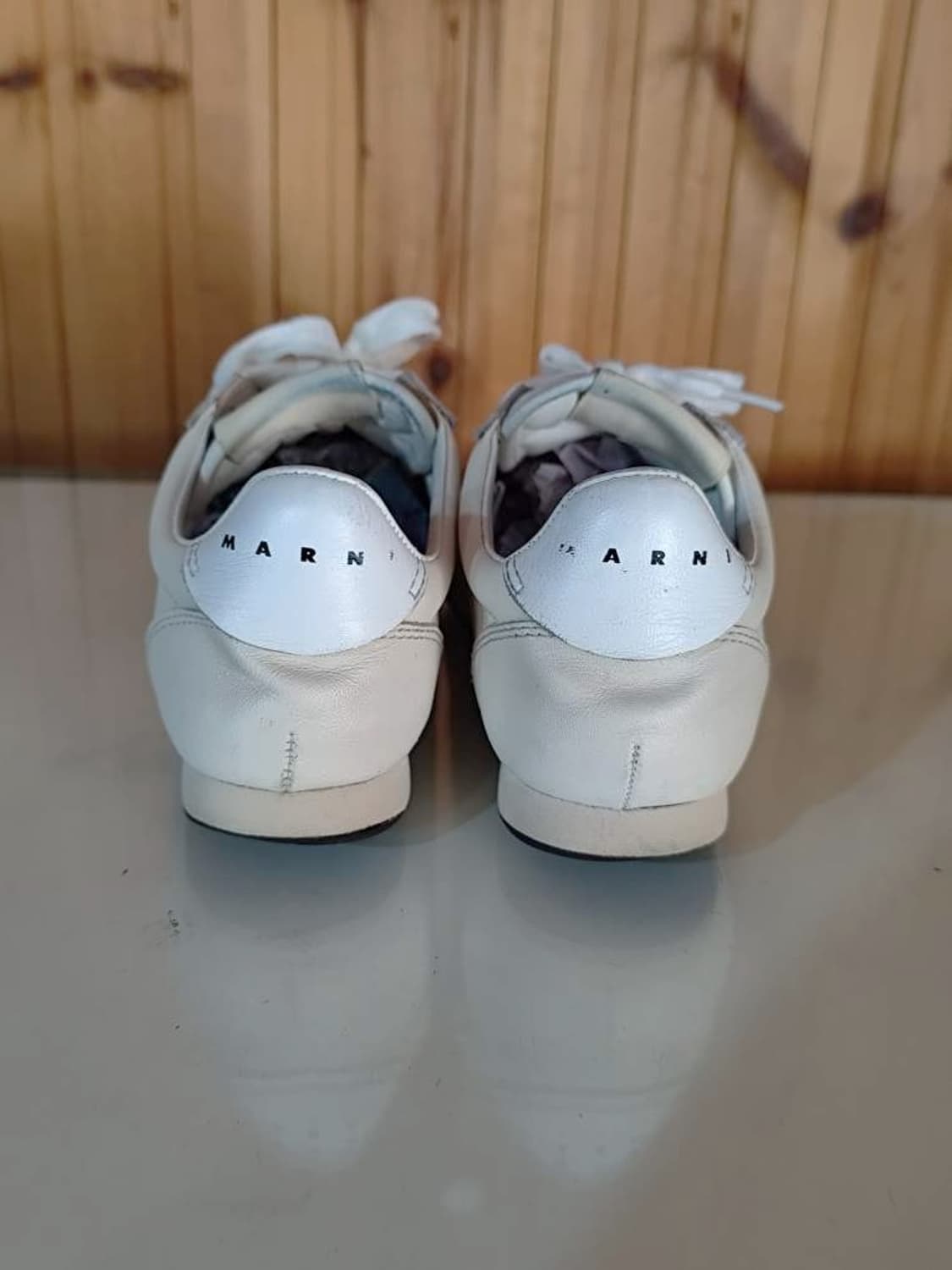 35 225mm 마르니 가죽 스니커즈 상품이미지8