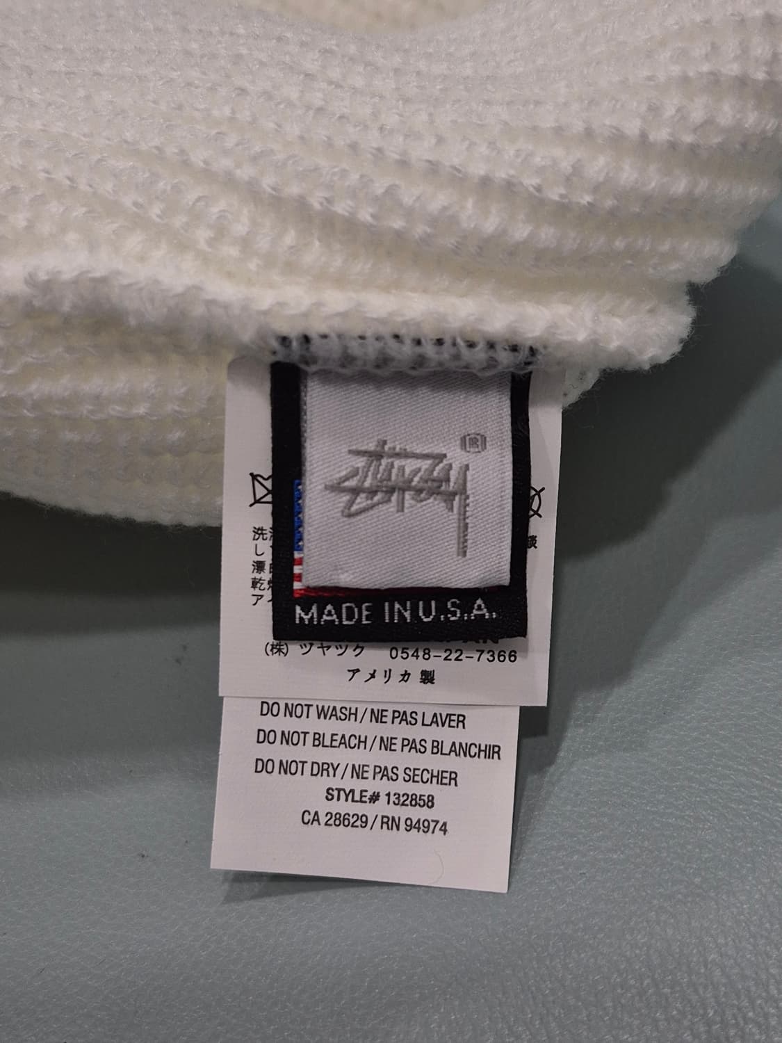 새상품 스투시 U.S.A 화이트 비니 남녀공용 프리사이즈 상품이미지7