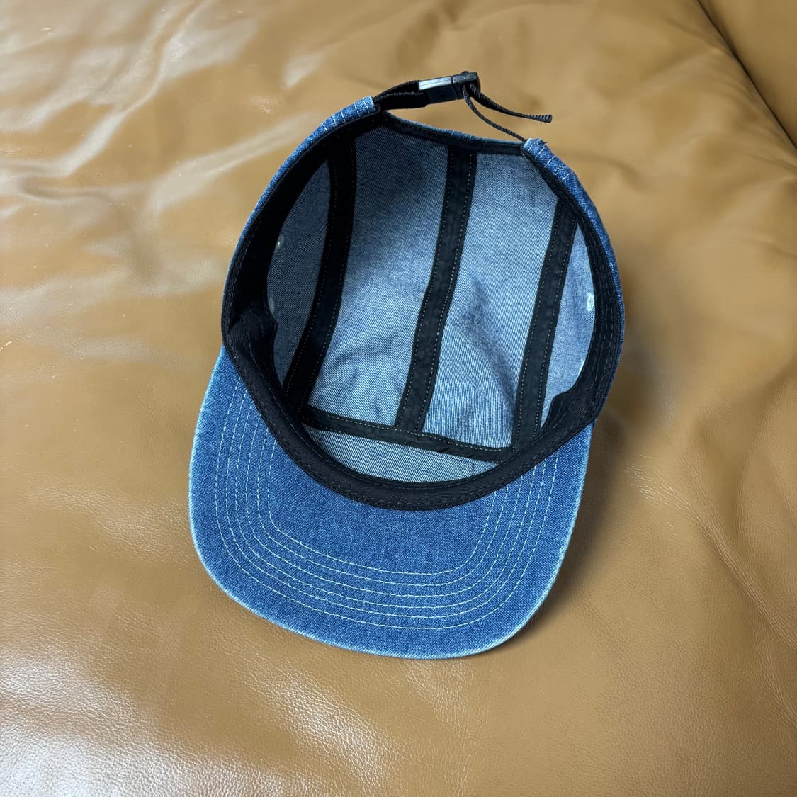 슈프림 캠프캡 모자 박스로고 워시드 데님 상품이미지6