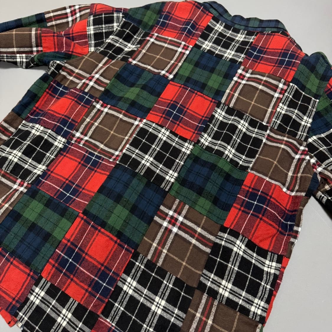스투시(STUSSY) 플란넬 코튼 패치워크 집업 블루종 자켓 상품이미지8