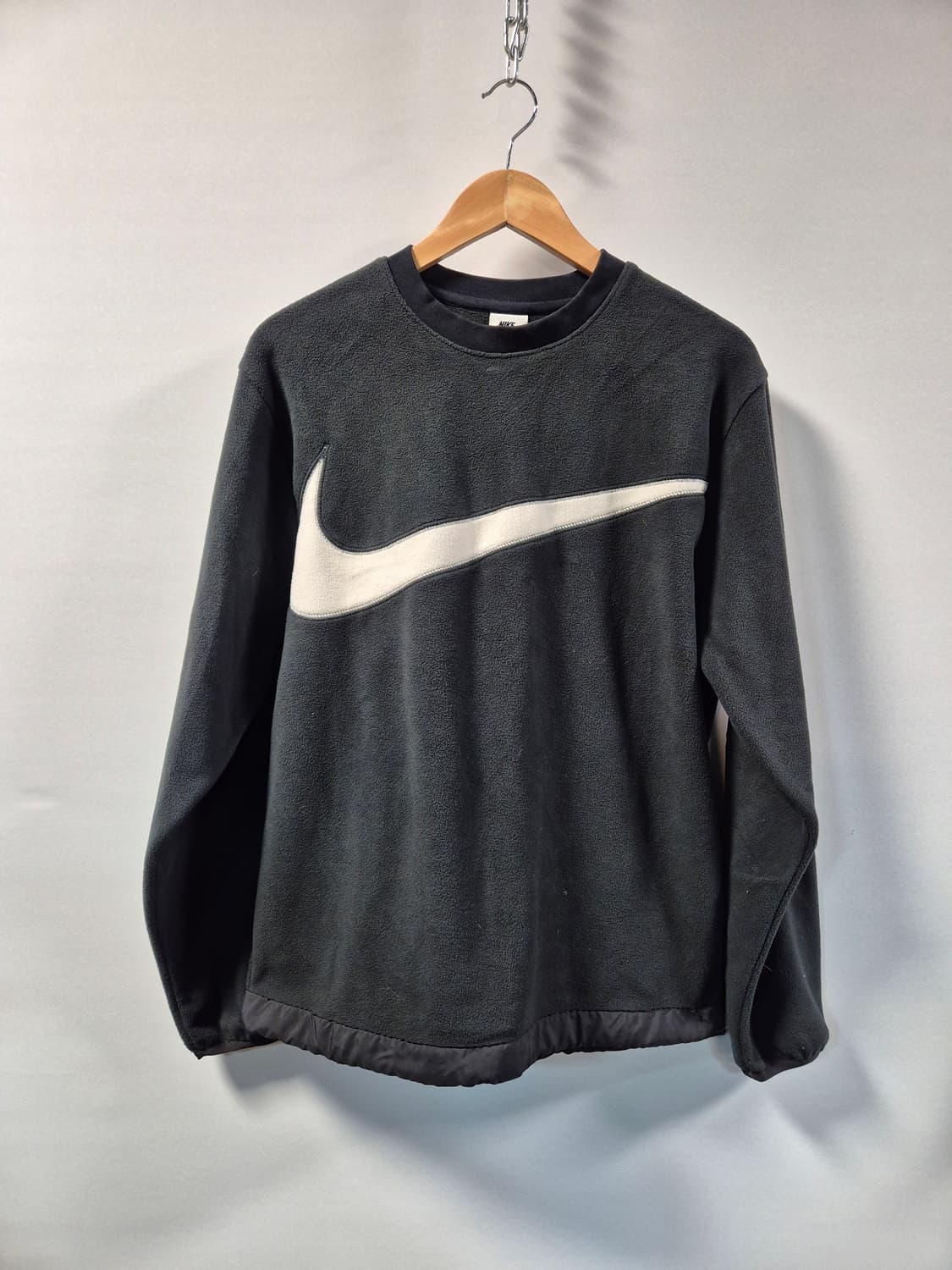 [L사이즈]나이키 빅스우시 플리스 맨투맨 블랙 (상태A급) 상품이미지1