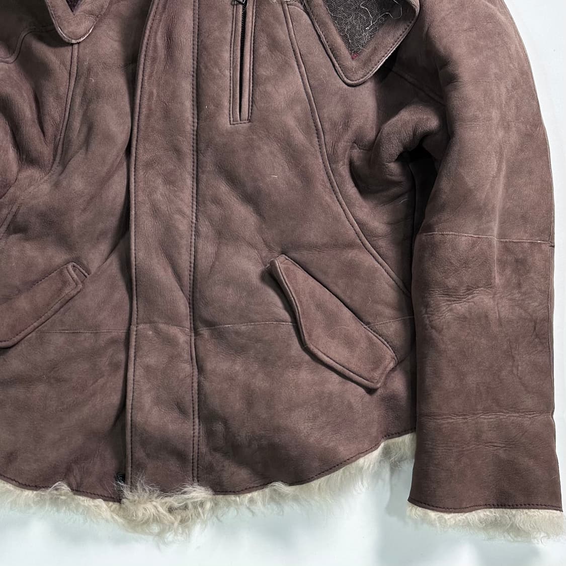 Y-3 브라운 시어링 무통 자켓 상품이미지4