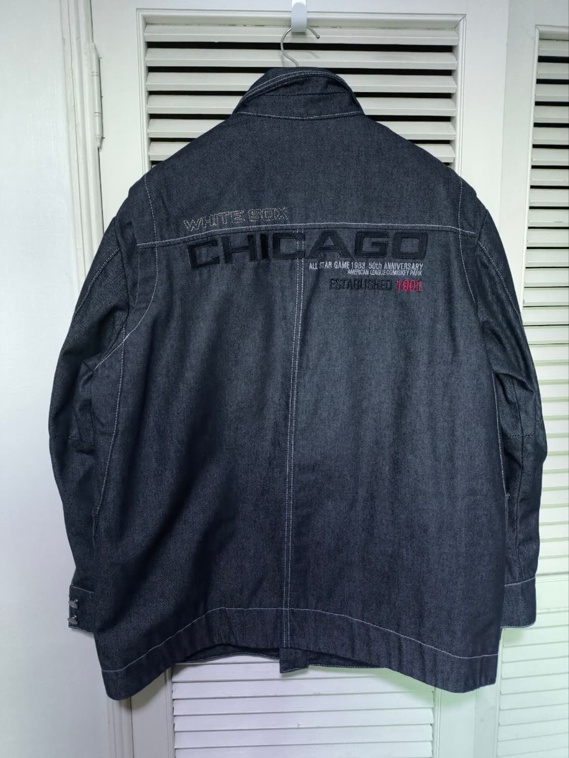 105 00's MLB 엠엘비 시카고 화이트삭스 데님자켓 상품이미지7