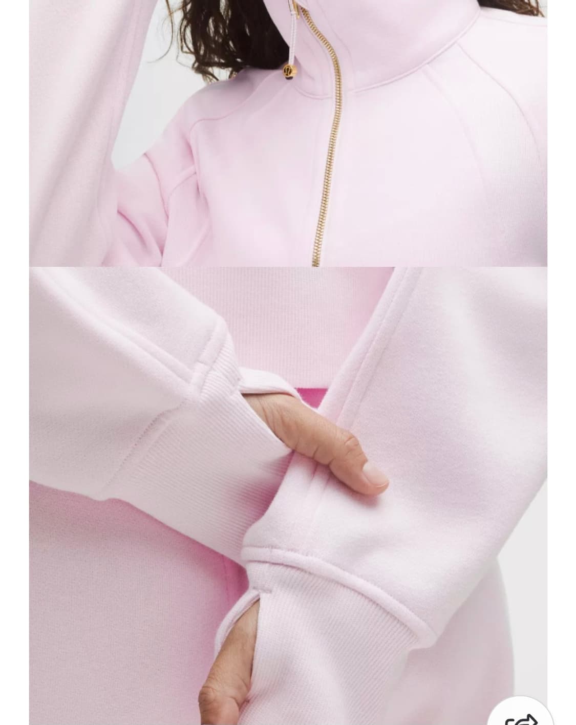 (새상품) 룰루레몬 스쿠바 오버사이즈 퍼널넥 딸기우유 상품이미지1