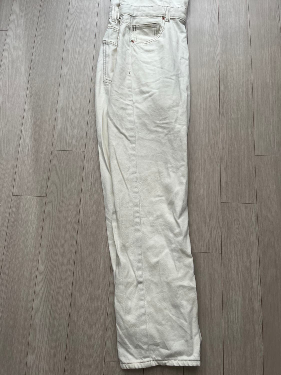 Zara 아이보리 데님 오버롤 점프수트 상품이미지2