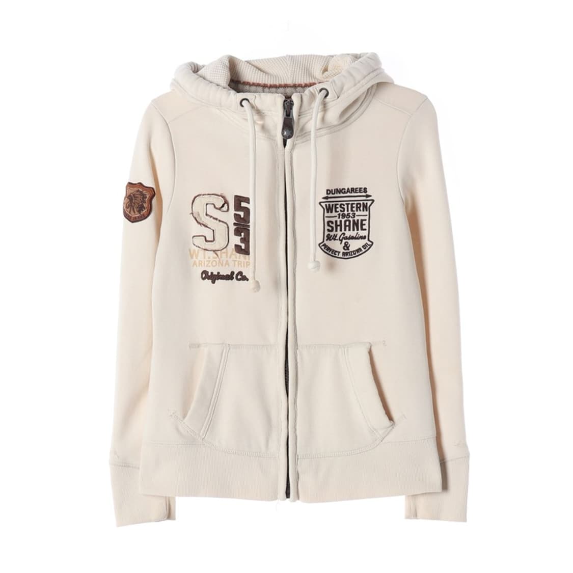 셰인진 레트로 패치워크 후드 집업 FS 상품이미지1