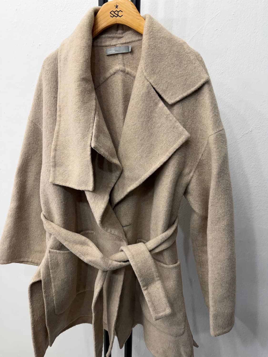 정품) Vince 빈스 오버사이즈 울 랩 코트 XS 상품이미지3