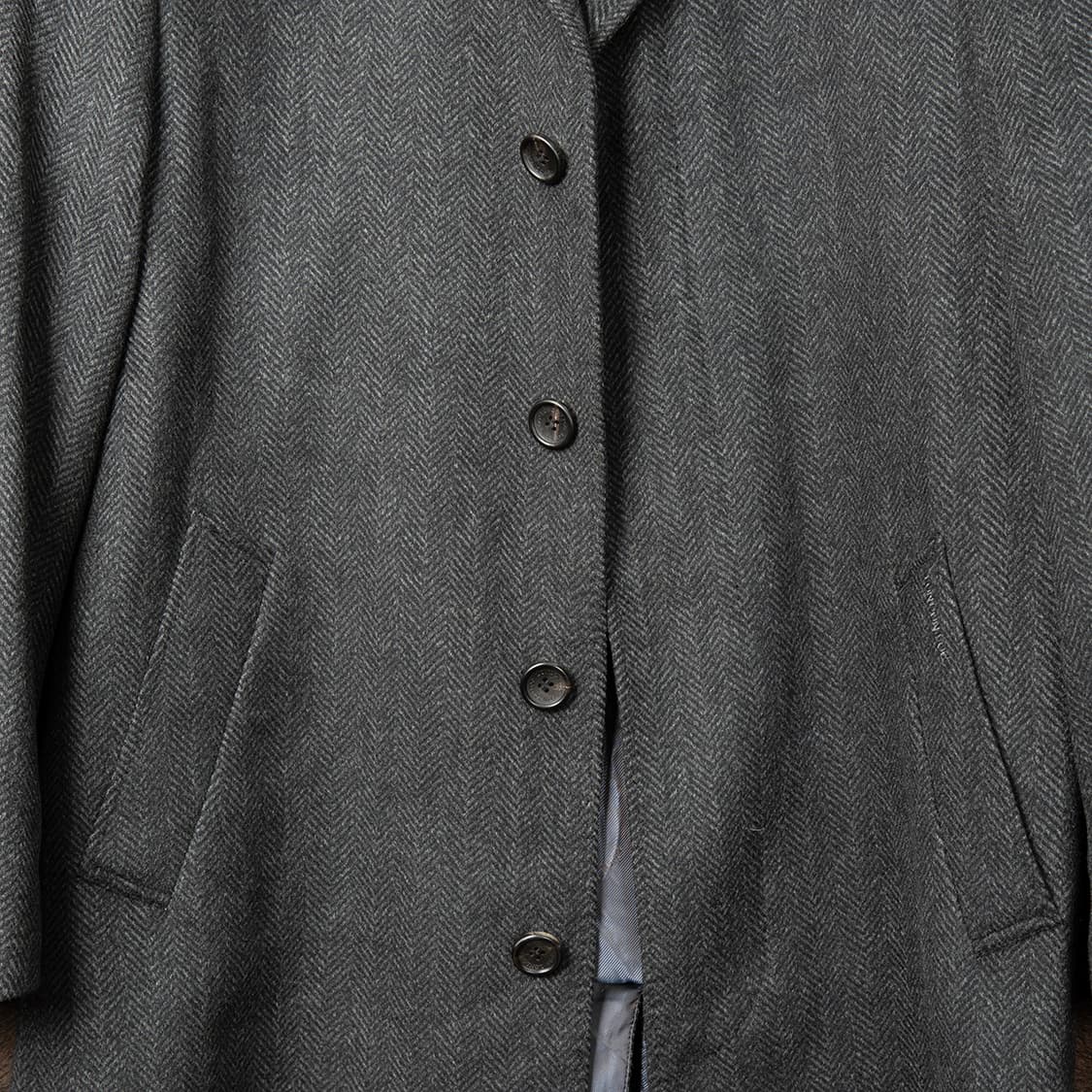 [100] 00s 런던포그 100% 캐시미어 헤링본 발마칸 코트  상품이미지4