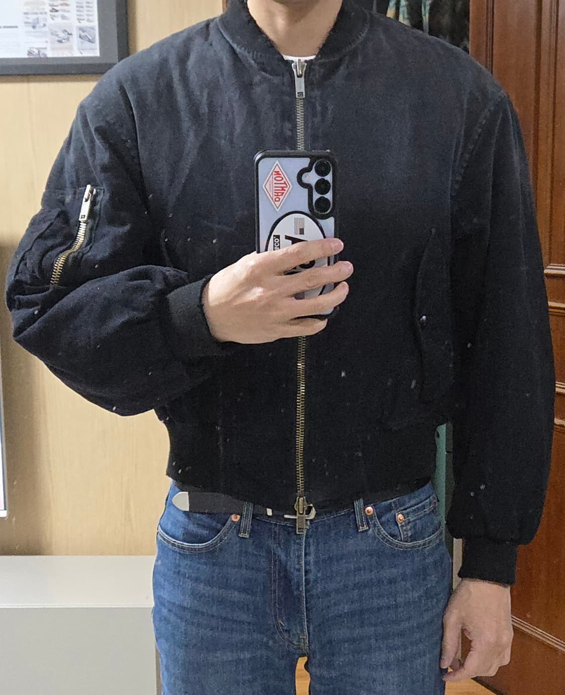 (착샷) 그레일즈 빈티지 워시드 봄버 ma-1 상품이미지8