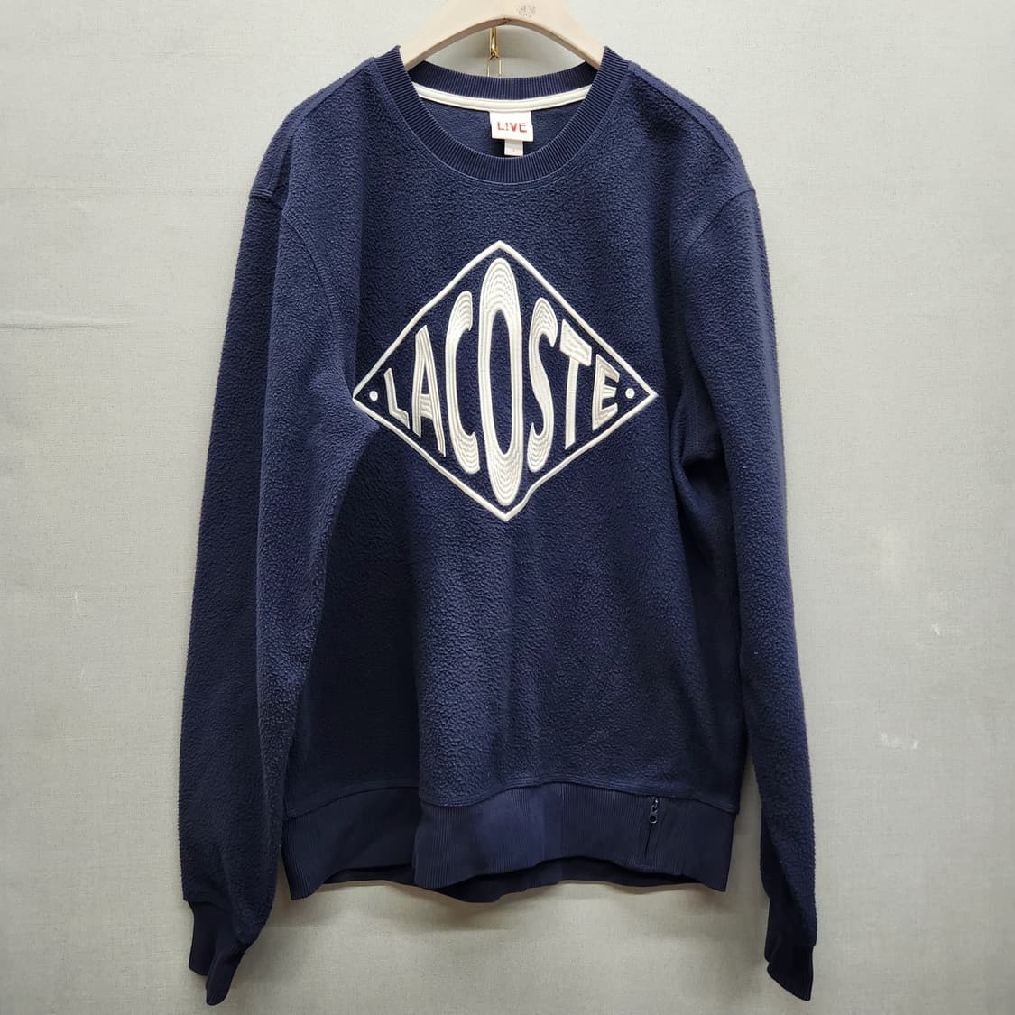 라코스테 라이브 빅로고 자수 후리스 맨투맨 상품이미지1