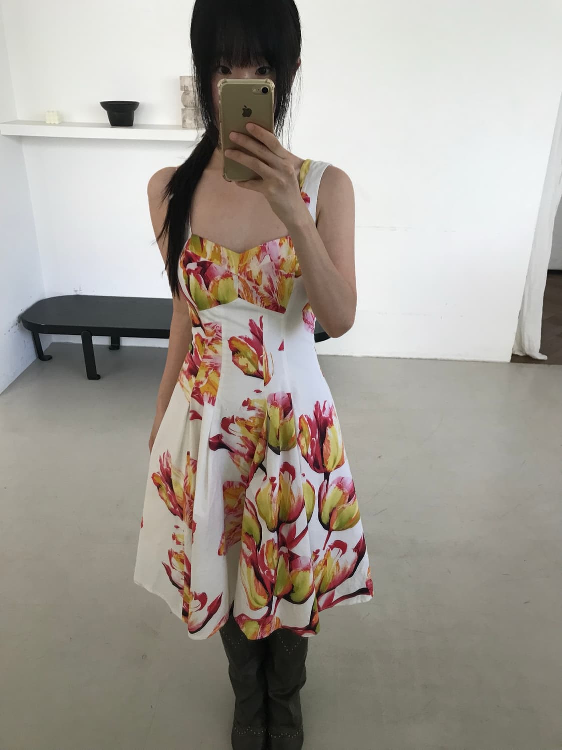 vintage flower pattern one-piece 상품이미지3