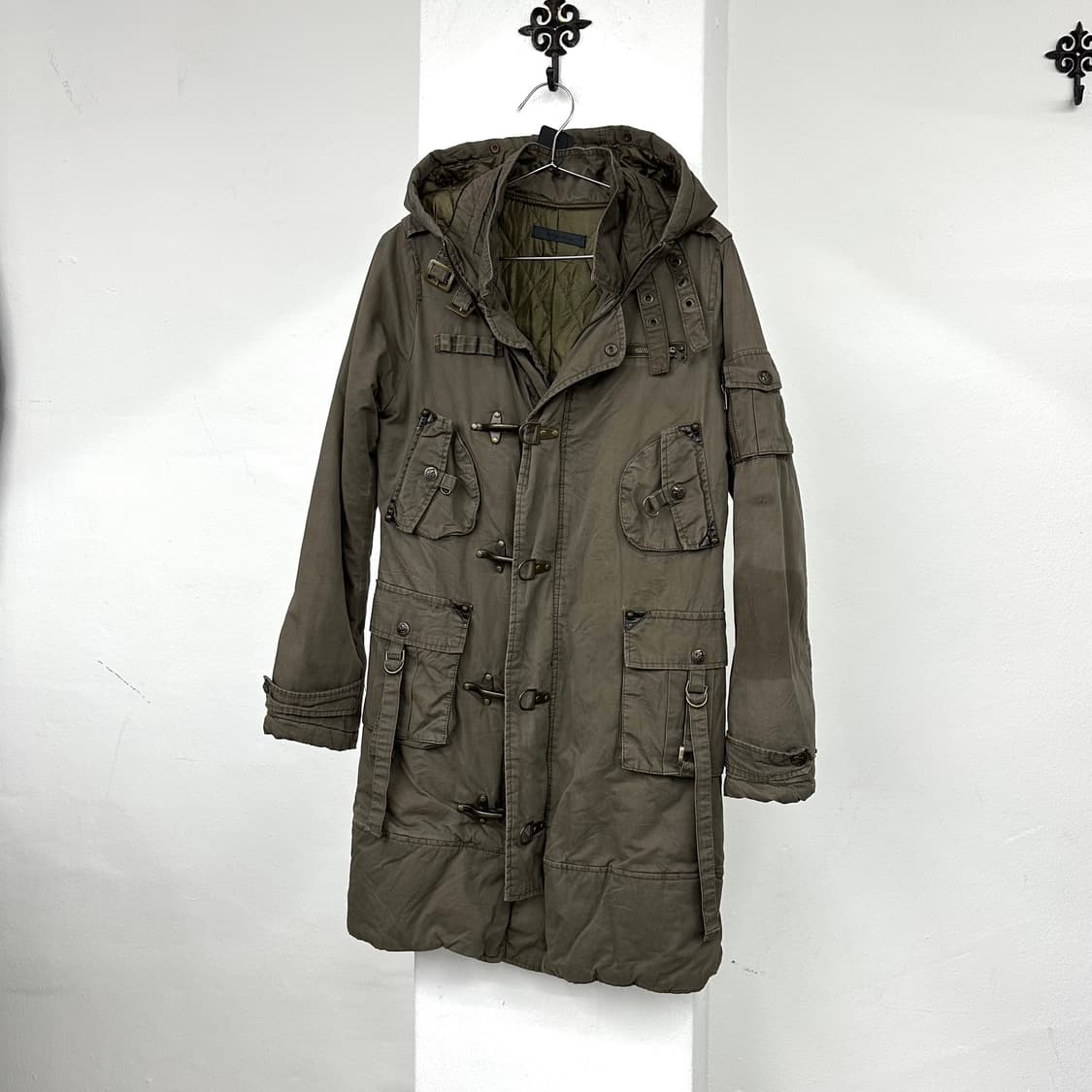 Khaki buckle detail hood jacket 상품이미지5