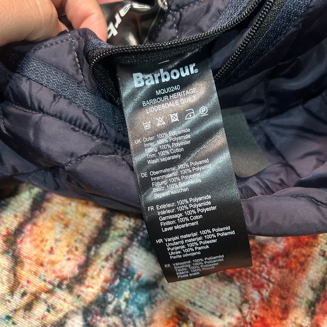 [XL] 바버 18FW 네이비 퀄팅자켓 상품이미지7