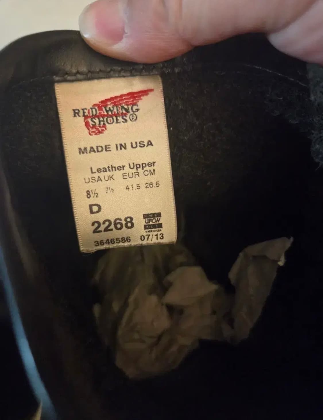 레드윙 2268 8.5사이즈 상품이미지2