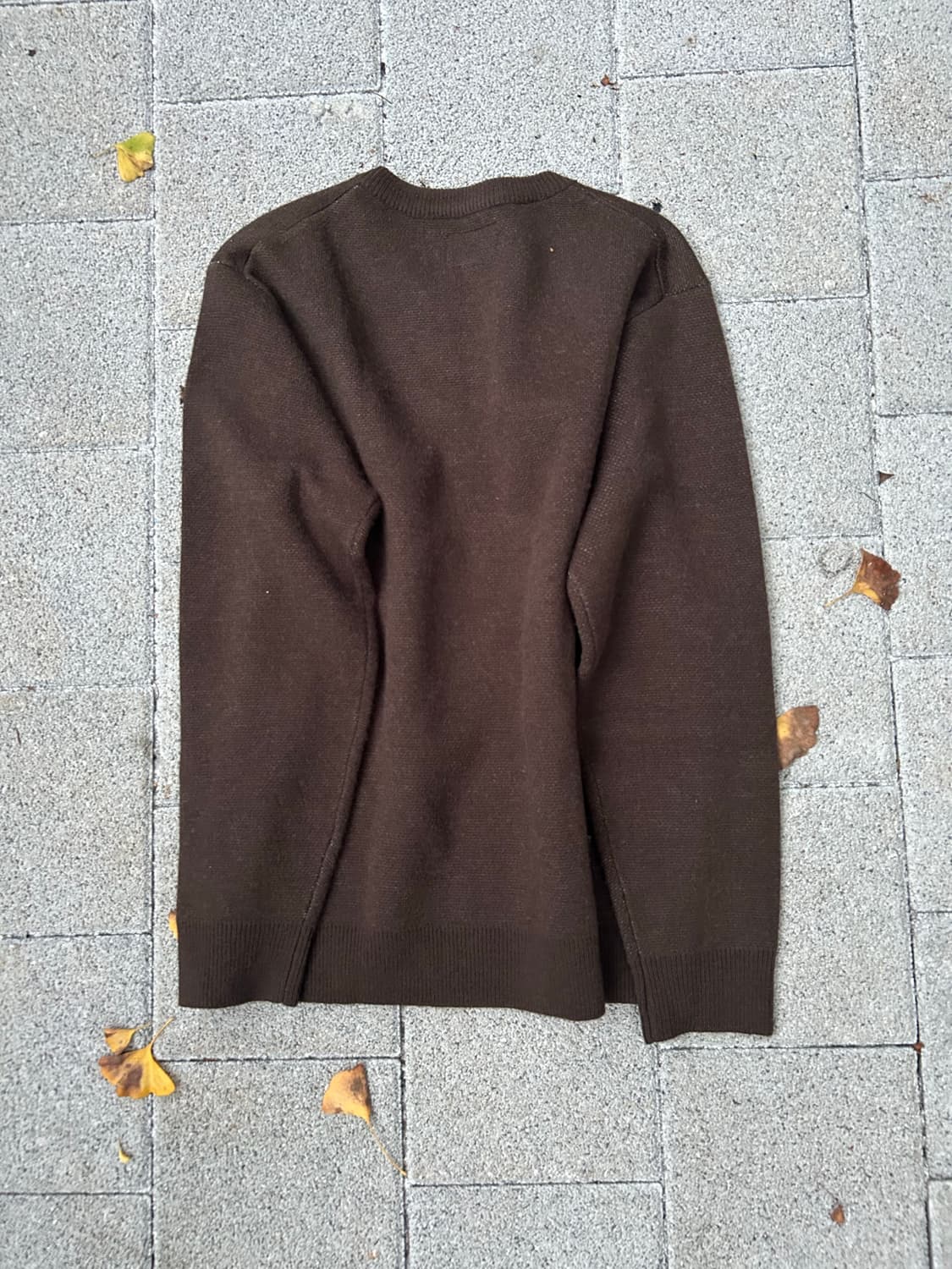 *rare* HUF 다크브라운 로고 니트 스웨터 상품이미지4
