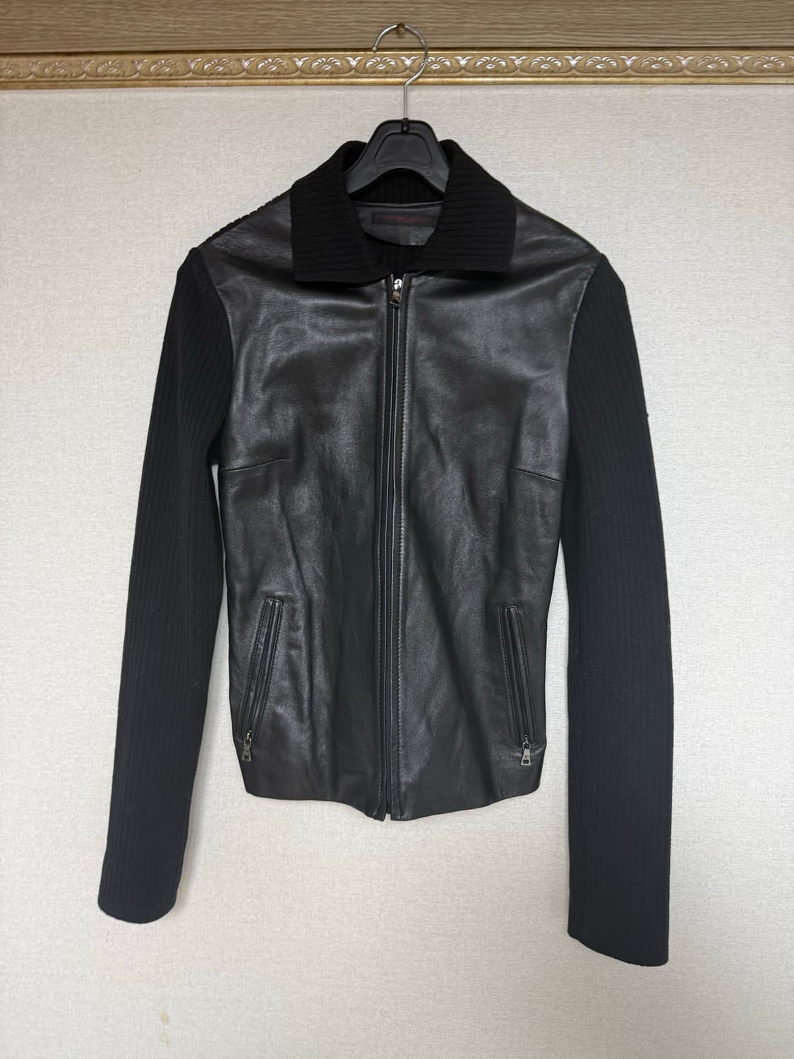 리얼 양가죽 집업 니트 상품이미지5