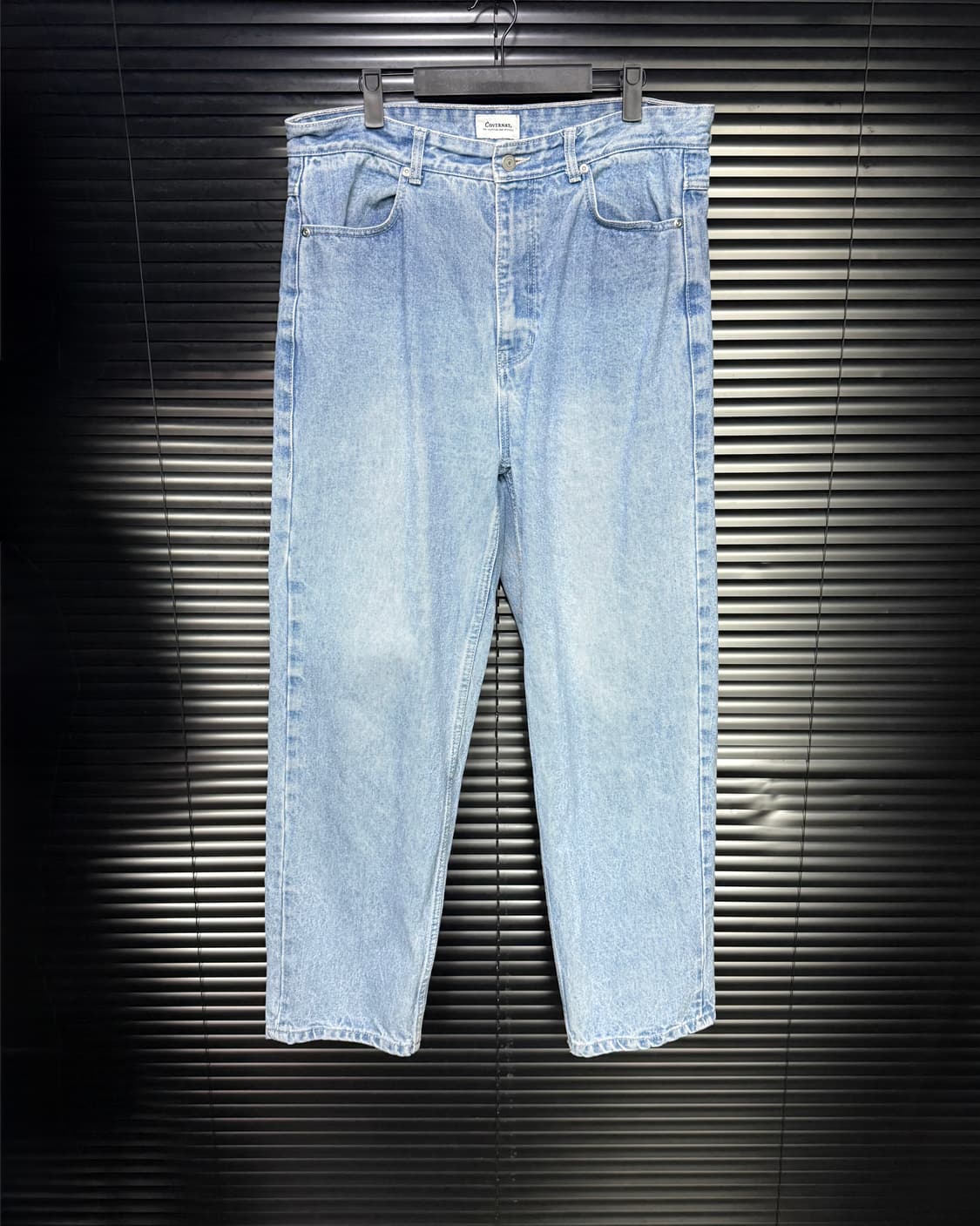 커버낫 레귤러핏 연청 데님 워싱 워크 팬츠 XL 35 36 빅사이즈 큰옷 상품이미지3