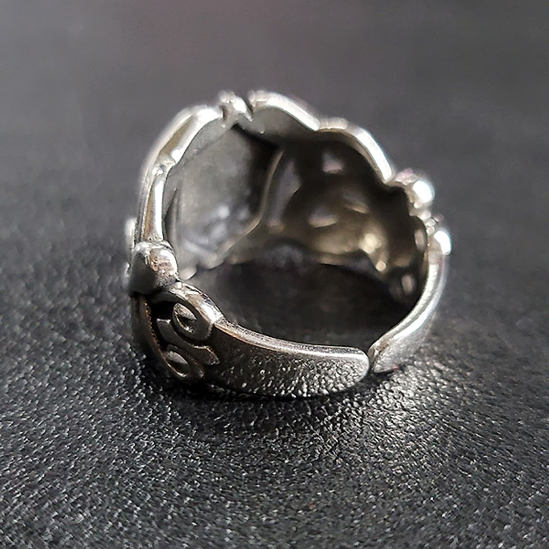 Fide 실버 남자 엔틱 빈티지 선물 보호 운명 방패 반지 상품이미지3