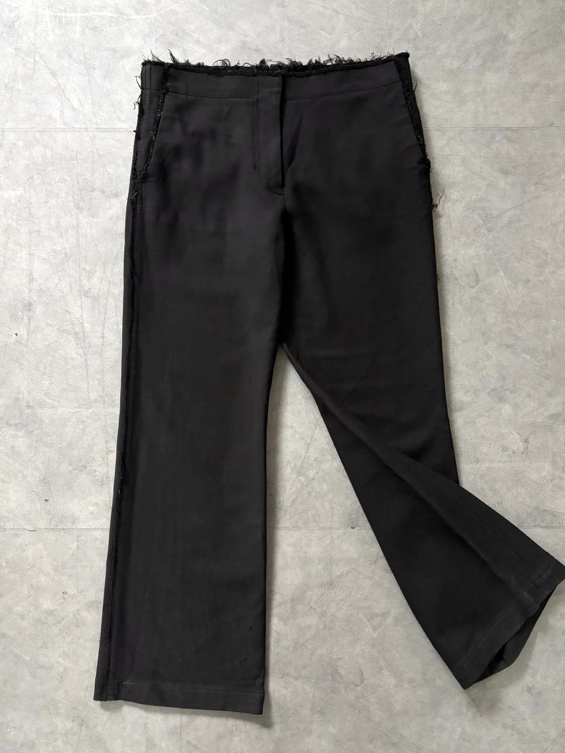 Helmut Lang 헬무트랭 블랙 프린지 와이드 팬츠 상품이미지2
